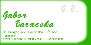 gabor baracska business card